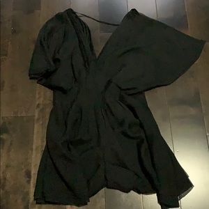 BCBG MAX ARIA butterfly sleeve romper.